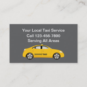 Einfache Yellow Taxi Service Visitenkarten Visitenkarte