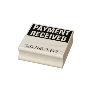 Einfache "ZAHLUNG ERHALTEN" Briefmarke aus Kautsch Gummistempel
