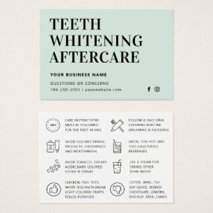 Einfache Zähne Whitening Aftercare Instruction Car
