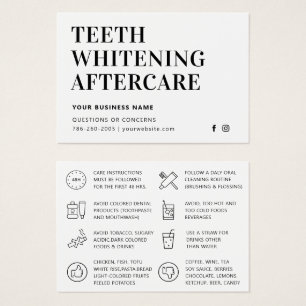Einfache Zähne Whitening Aftercare Instruction Car
