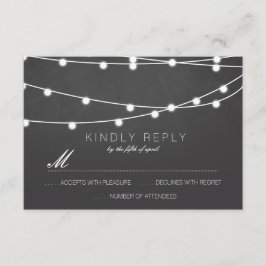 Einfache Zeichenkette für Hochzeiten | Hochzeit RSVP Karte