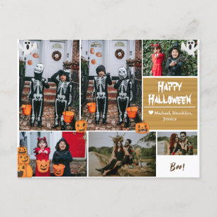 Einfache zeitgemäße Halloween-Foto-Kollektion Feiertagspostkarte