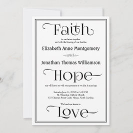 Einfache, zeitgenössische Christliche Hochzeitsein Einladung