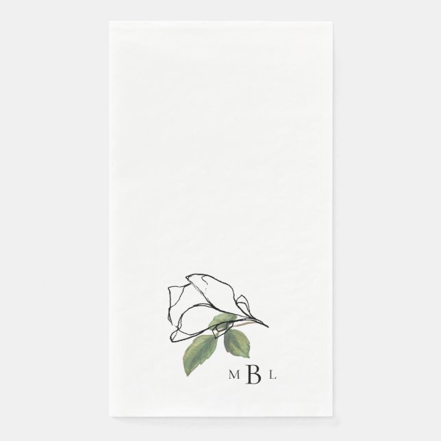 Einfache, zeitgenössische, handGezeichnet Stem Mon Serviette (Vorderseite)
