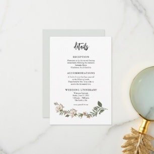 Einfache zeitlose Blume Hochzeitkarten Dankeskarte