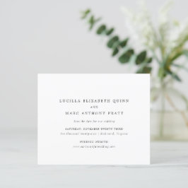 Einfache zeitlose Budget-Hochzeit - Save the Date