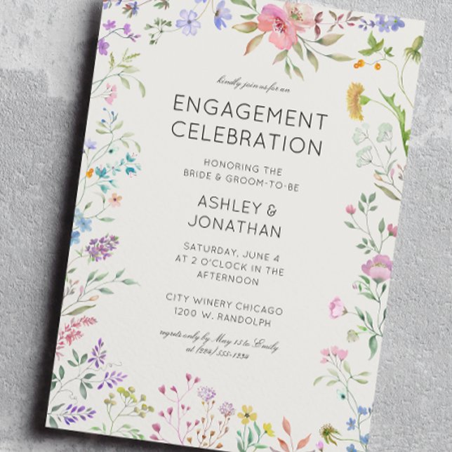 Einfache, zeitlose Wildblume Einladung (Von Creator hochgeladen)