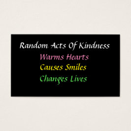 Einfache zufällige Handlungen der Kindness-Karte