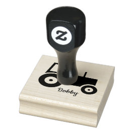 Einfache Zugmaschine Design Holzkunst Briefmarke Gummistempel