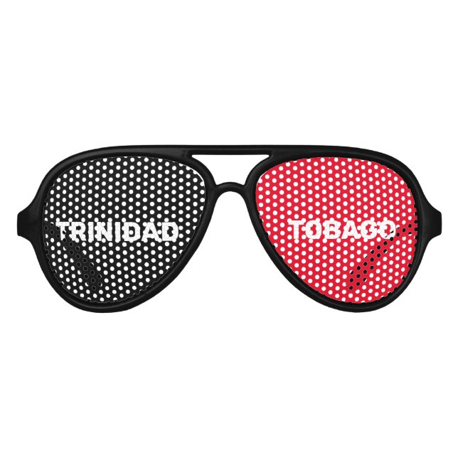 Einfache Zwei Farben Trinidad und Tobago Partybrille (Vorderseite)