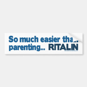 Einfacher als Parenting… RITALIN Autoaufkleber
