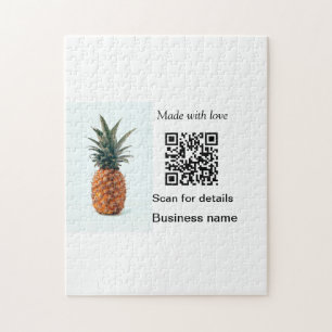 Einfacher Ananas-Frucht-Lebensmittel-Q-R-Code-Gesc