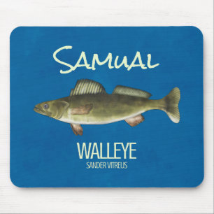 Einfacher Angel-Fischer-Walleye Mousepad