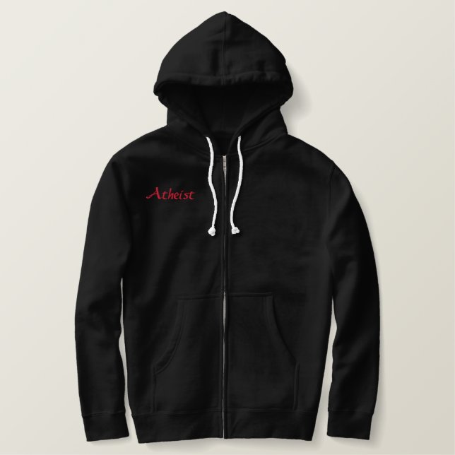Einfacher atheistischer Kapuzenpulli (Design vorne)