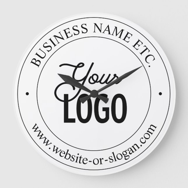 Einfacher Austausch von Logos und benutzerdefinier Große Wanduhr (Vorderseite)