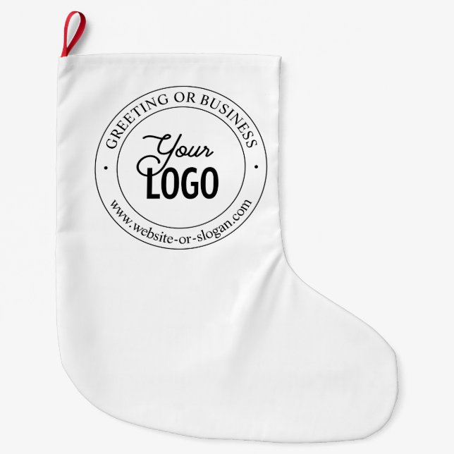 Einfacher Austausch von Logos und benutzerdefinier Großer Weihnachtsstrumpf (Vorderseite)