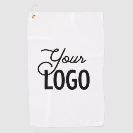 Einfacher Austausch von Logos | Weiß Golfhandtuch