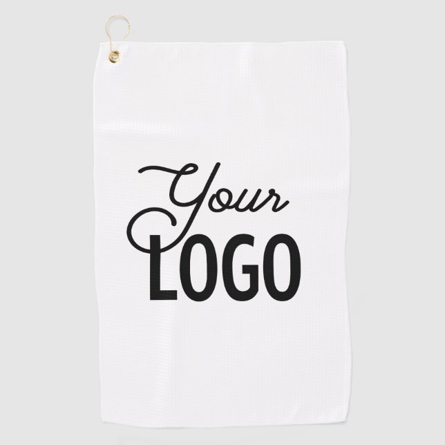 Einfacher Austausch von Logos | Weiß Golfhandtuch (Vorderseite)