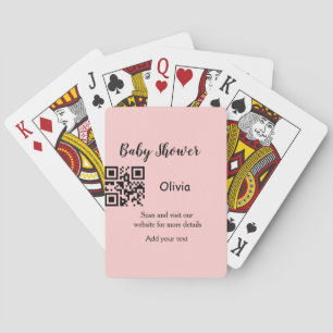 Einfacher Baby Shower QR-Code, Name-Text hinzufüge Spielkarten