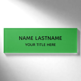 Einfacher Basis Heller Grün Minimal Moderner Titel Namenschild