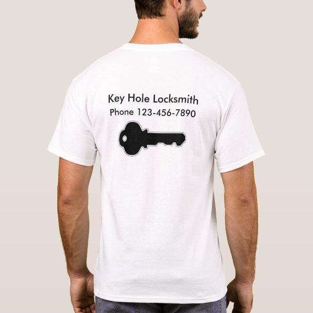 Einfacher Bauschlosser-Entwurf T-Shirt (Rückseite)