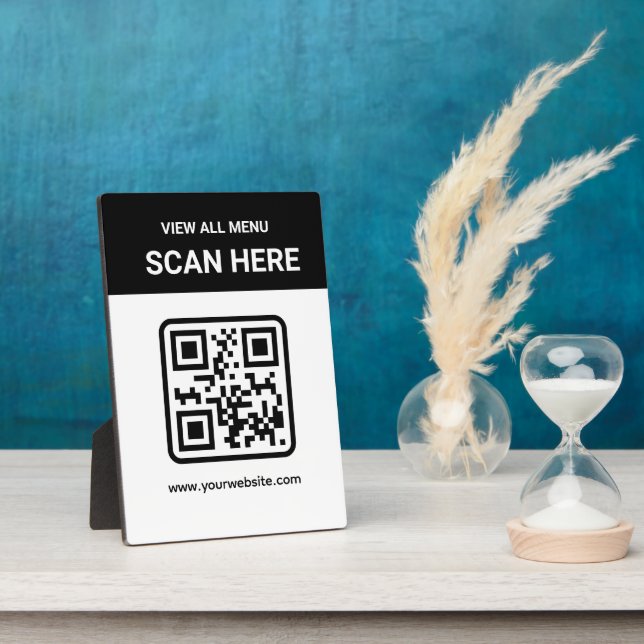 Einfacher benutzerdefinierter moderner QR-Code | D Fotoplatte (Seite)