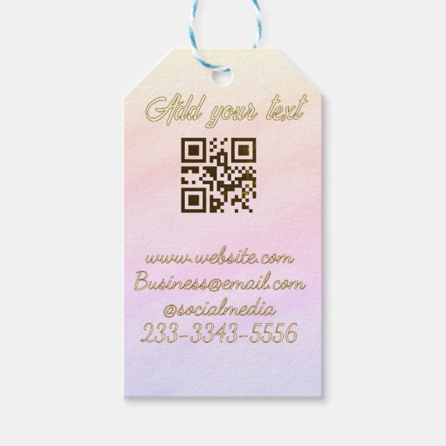 einfacher benutzerdefinierter QR-Code, fügen Sie I Geschenkanhänger (Vorderseite)