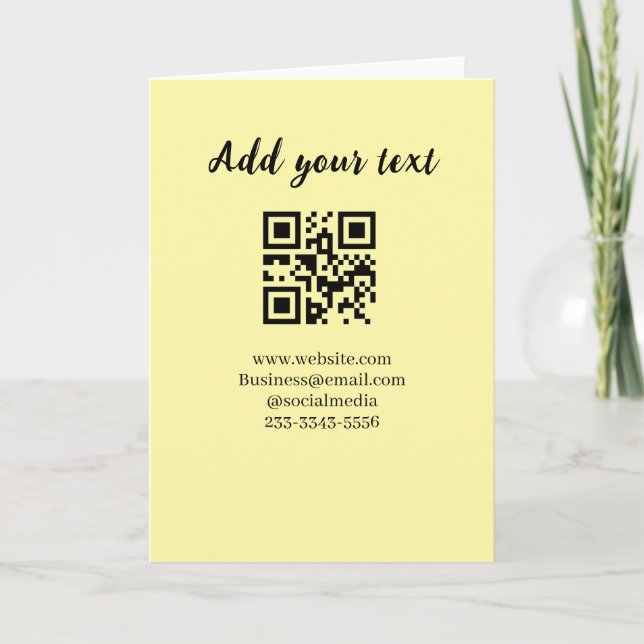 einfacher benutzerdefinierter QR-Code, fügen Sie I Karte (Vorderseite)