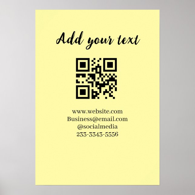 einfacher benutzerdefinierter QR-Code, fügen Sie I Poster (Vorne)