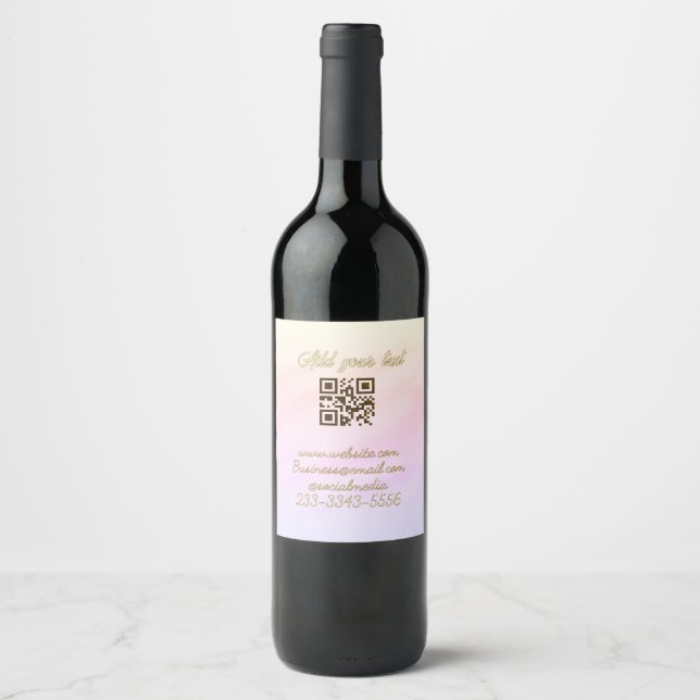 einfacher benutzerdefinierter QR-Code, fügen Sie I Weinetikett (Vorderseite)
