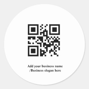 Einfacher benutzerdefinierter QR-Code mit Ihrem Na Runder Aufkleber