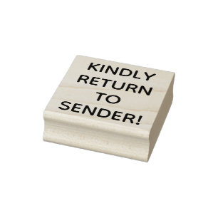 Einfacher "BITTE AN ABSENDER ZURÜCKSENDEN!" Stempe Gummistempel