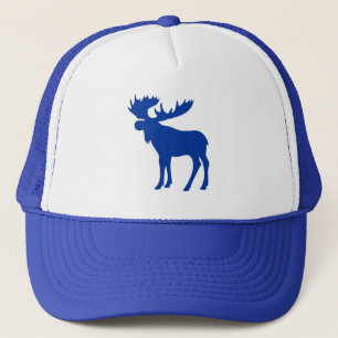 Einfacher blauer Elchhut Truckerkappe