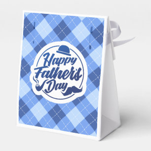 Einfacher blauer glücklicher Bevorzugungs-Kasten Geschenkschachtel