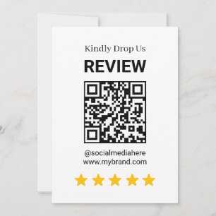 Einfacher Budget-QR-Review-Beitrag für soziale Med Ankündigung