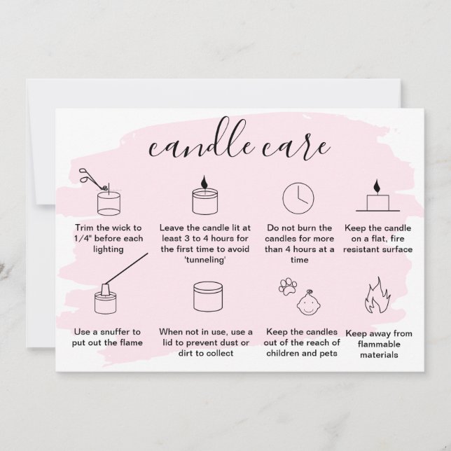 Einfacher Candle Care Vielen Dank, dass Sie Ihr Lo Dankeskarte (Vorderseite)