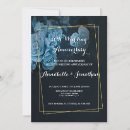 Einfacher Chic Gold Geometric Fra Hochzeitstag Einladung