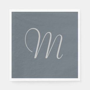 Einfacher Chic-kundenspezifische mit Monogramm Serviette