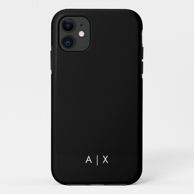 Einfacher Coupname mit Monogramm Case-Mate iPhone Hülle (Rückseite)