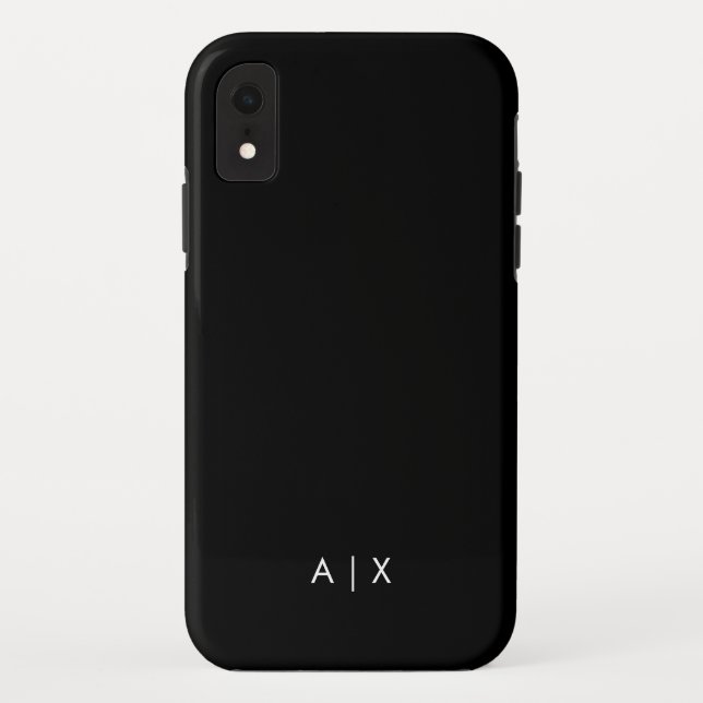 Einfacher Coupname mit Monogramm Case-Mate iPhone Hülle (Rückseite)