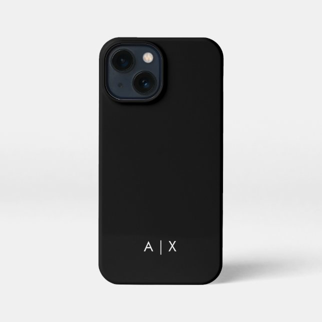 Einfacher Coupname mit Monogramm iPhone 13 Mini Hülle (Rückseite)
