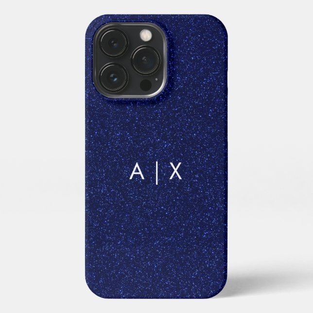 Einfacher Coupname mit Monogramm iPhone 13 Pro Hülle (Rückseite)