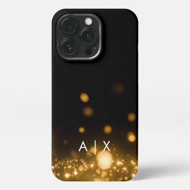 Einfacher Coupname mit Monogramm iPhone 13 Pro Hülle (Rückseite)