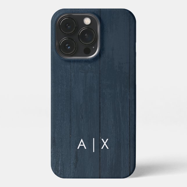 Einfacher Coupname mit Monogramm iPhone 13 Pro Hülle (Rückseite)