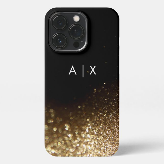 Einfacher Coupname mit Monogramm iPhone 13 Pro Hülle (Rückseite)