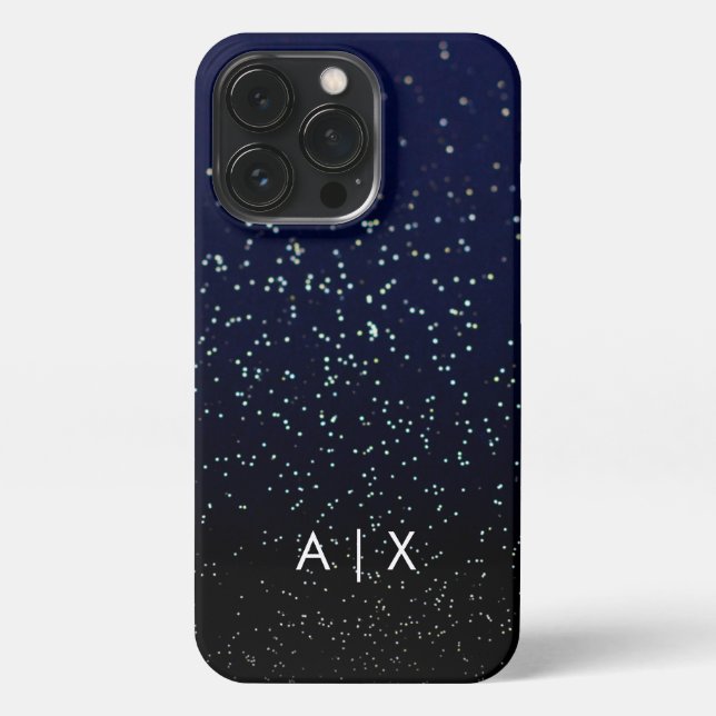 Einfacher Coupname mit Monogramm iPhone 13 Pro Hülle (Rückseite)