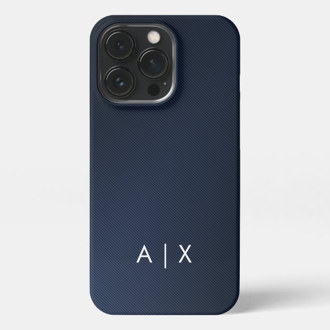 Einfacher Coupname mit Monogramm iPhone 13 Pro Hülle (Rückseite)