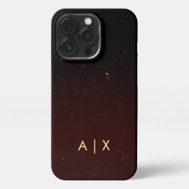 Einfacher Coupname mit Monogramm iPhone 13 Pro Hülle