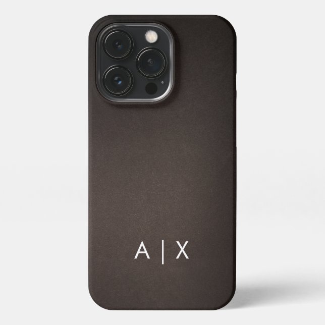 Einfacher Coupname mit Monogramm iPhone 13 Pro Hülle (Rückseite)