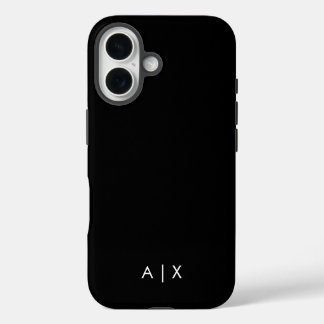 Einfacher Coupname mit Monogramm iPhone 16 Hülle